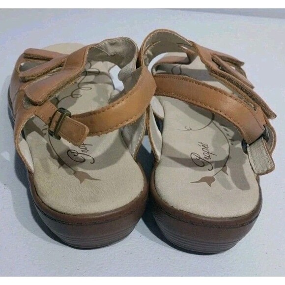 Prop'et Women’s Sandals Sz 9.5M Brown Leather Strappy Slingback Comfy Adjustable - Picture 3 of 13